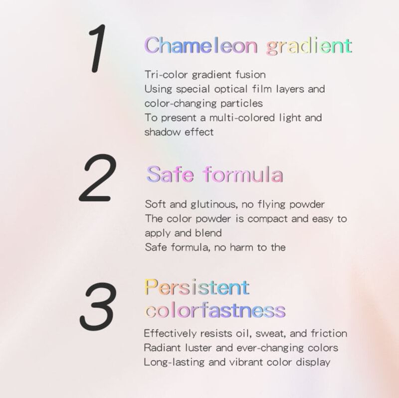 3-Color Gradient Series Chameleon 2-in-1 Blush & Highlighter - 5 Types