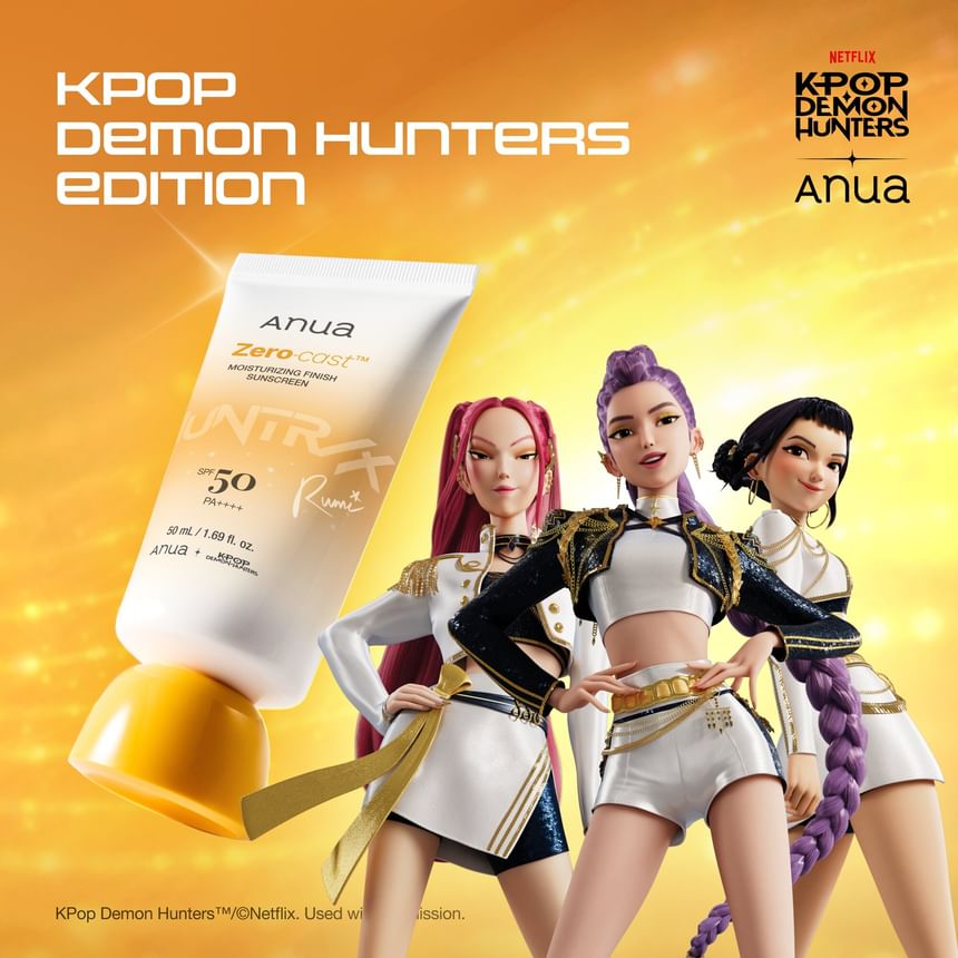 Bundle: Zero-Cast Moisturizing Finish Sunscreen Kpop Demon Hunters Collaboration + PDRN Hyaluronic Acid Capsule 100 Serum Mask Kpop Demon Hunters Collaboration