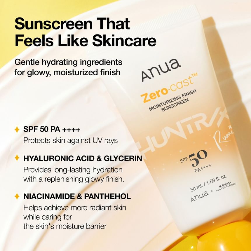 Bundle: Zero-Cast Moisturizing Finish Sunscreen Kpop Demon Hunters Collaboration + PDRN Hyaluronic Acid Capsule 100 Serum Mask Kpop Demon Hunters Collaboration