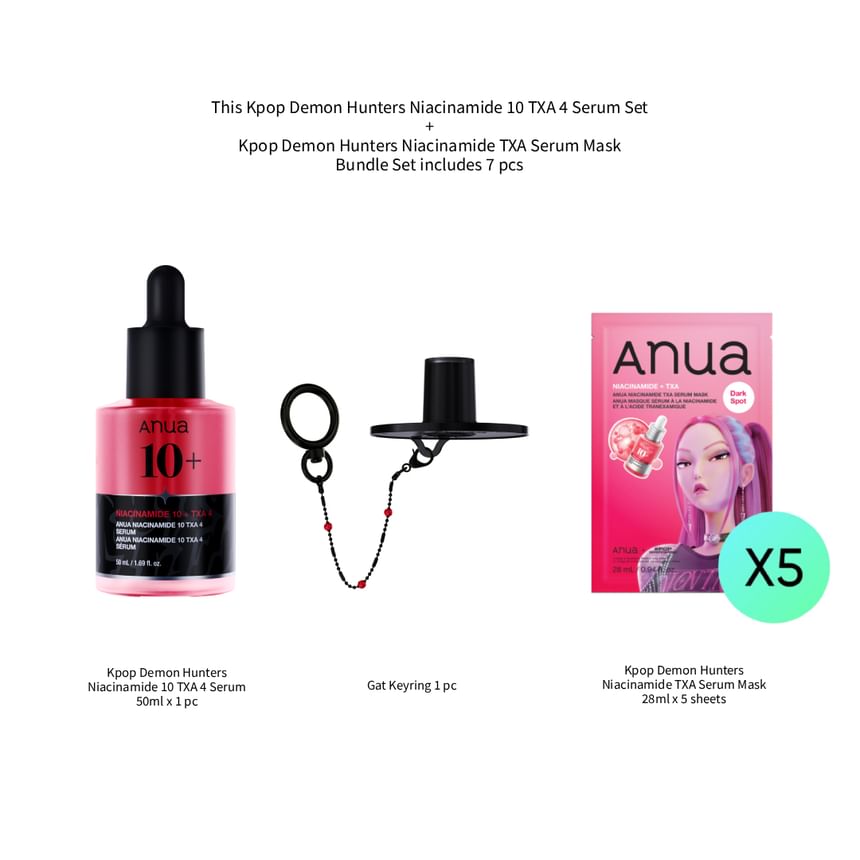 Bundle: Niacinamide 10 TXA 4 Serum Set Kpop Demon Hunters Collaboration + Niacinamide TXA Serum Mask Kpop Demon Hunters Collaboration