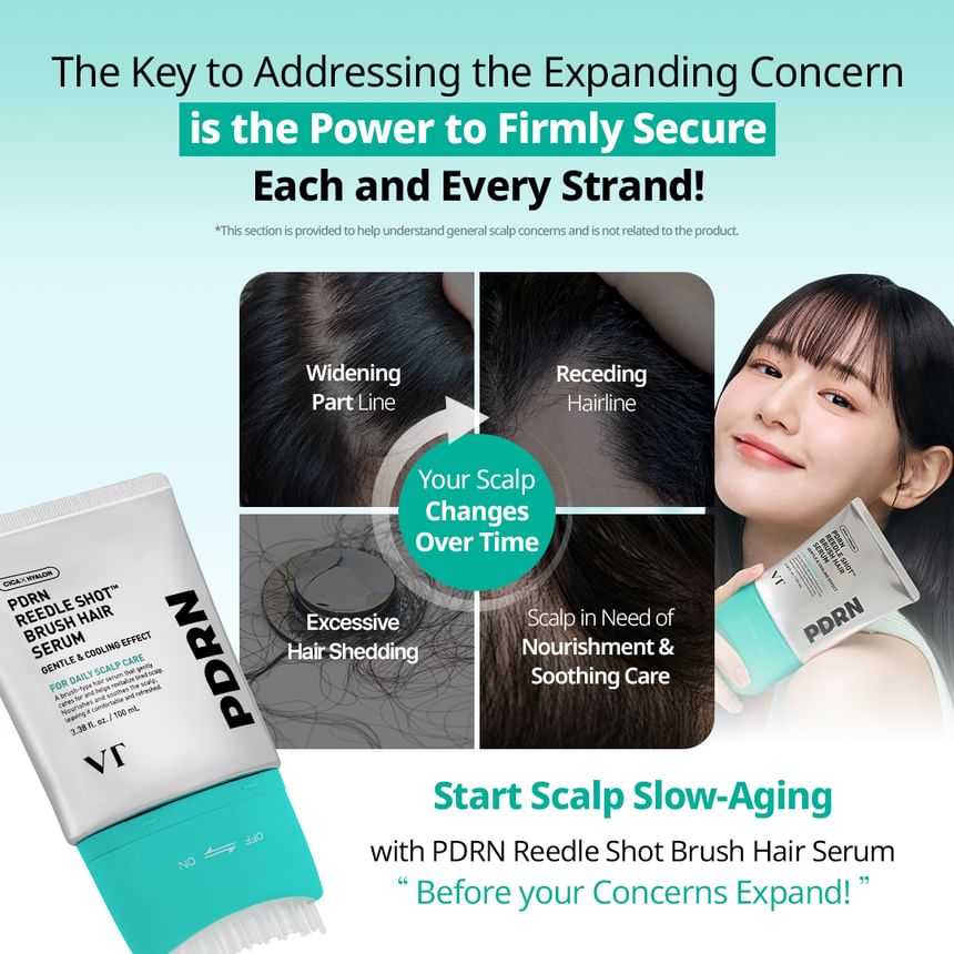 PDRN Reedle Shot Brush Hair Serum 2pcs Bundle Set