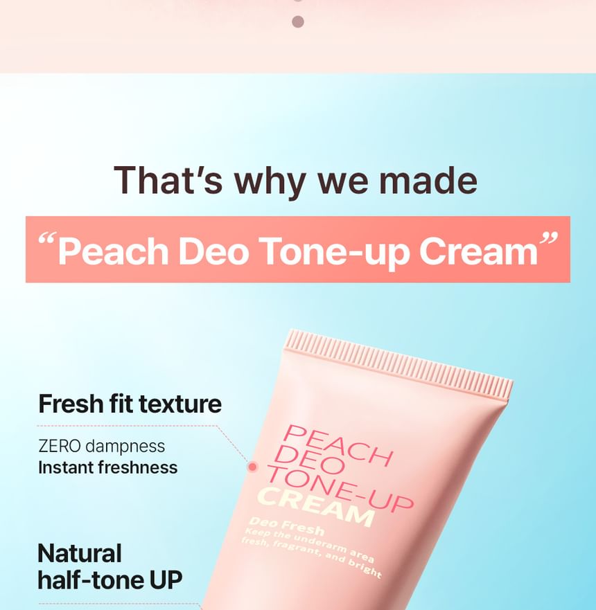 Peach Deo Tone-Up Cream 2pcs Bundle Set