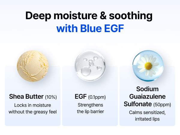 Blue EGF Barrier Lip Balm