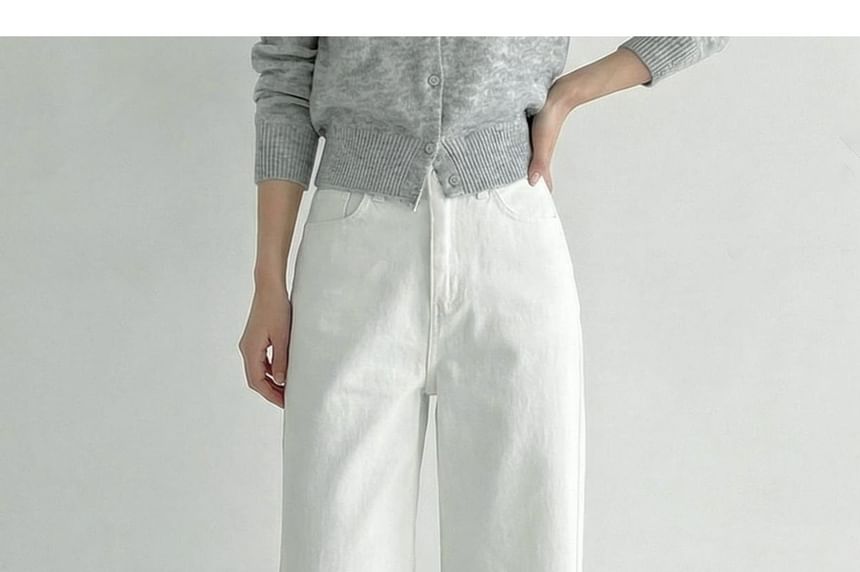 Mid Waist Loose Fit Flared Jeans