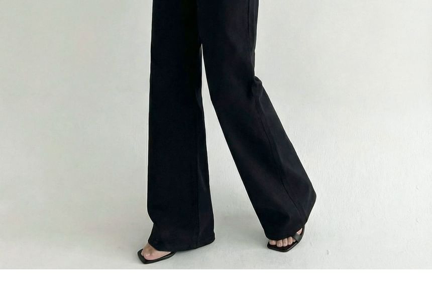 Mid Waist Loose Fit Flared Jeans