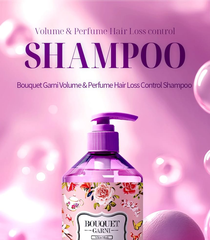 Volume & Perfume Hair Loss Shampoo White Musk 10pcs Bundle Set