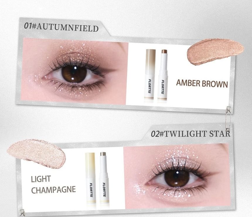 Crystal Sparkle Eyeshadow Stick - 6 Colors