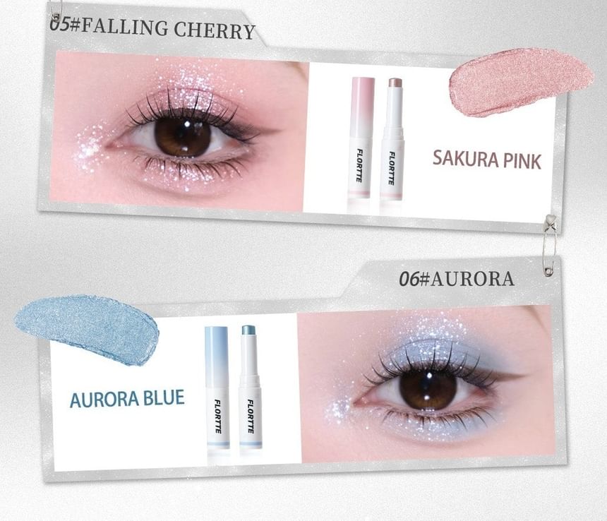 Crystal Sparkle Eyeshadow Stick - 6 Colors