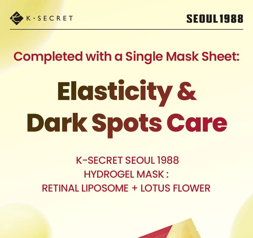 SEOUL 1988 Hydrogel Mask : Retinal Liposome + Lotus Flower Set