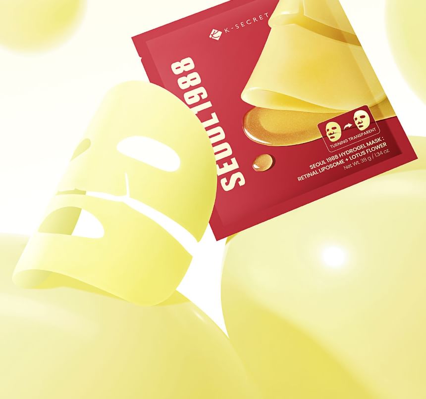 SEOUL 1988 Hydrogel Mask : Retinal Liposome + Lotus Flower Set