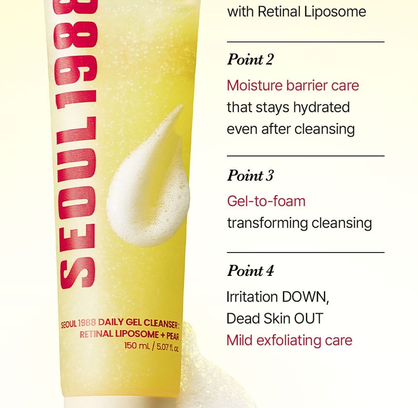 SEOUL 1988 Daily Gel Cleanser : Retinal Liposome + Pear 2pcs Bundle Set