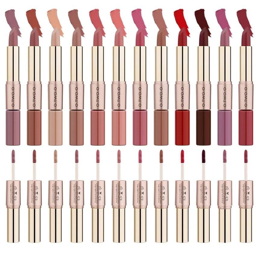 2 in 1 Matte Lipstick & Liquid Lipstick - 12 Colors 10pcs Bundle Set