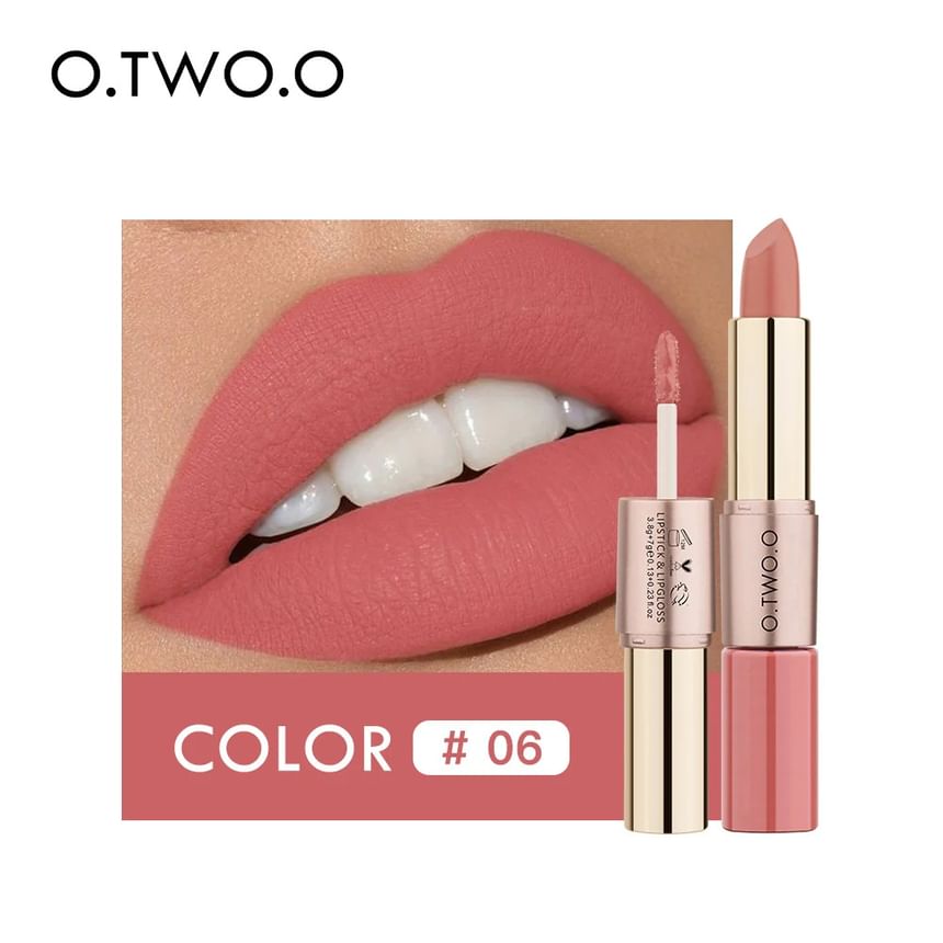 2 in 1 Matte Lipstick & Liquid Lipstick - 12 Colors 5pcs Bundle Set