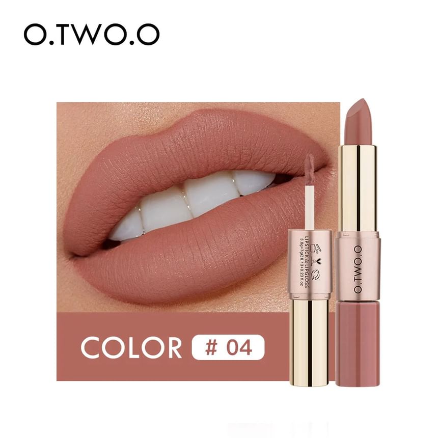 2 in 1 Matte Lipstick & Liquid Lipstick - 12 Colors 5pcs Bundle Set