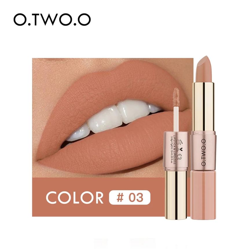 2 in 1 Matte Lipstick & Liquid Lipstick - 12 Colors 5pcs Bundle Set