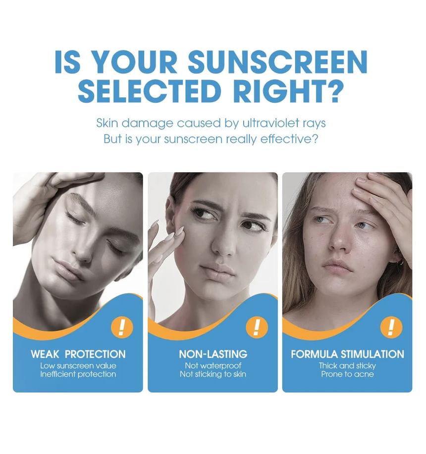 UV Protection Clear Sunscreen SPF50+ PA++++ 5pcs Bundle Set