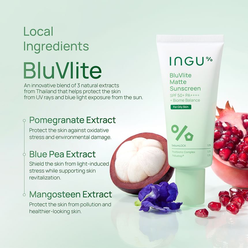 BluVlite Matte Sunscreen SPF50 PA++++ + Biome Balance Jumbo 2pcs Bundle Set